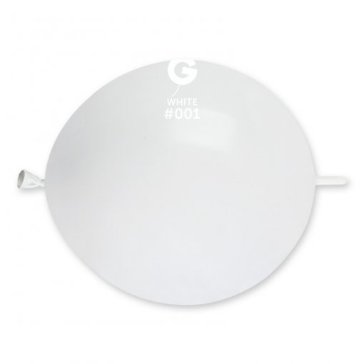 50 Balões latex G Link 13'' (33cm) cor White #001 - GL13
