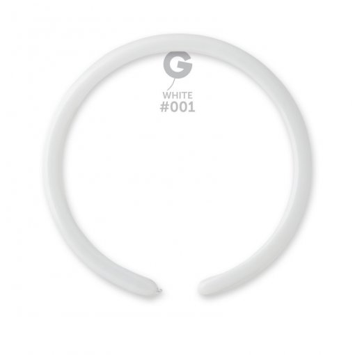 100 Balões latex Modelar 1'' (2,5cm) cor White #001 - D2